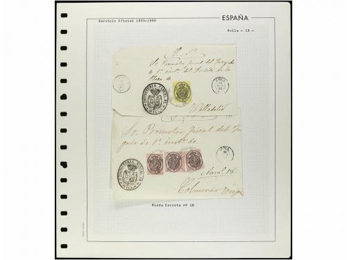 */° Δ ESPAÑA. Ed. 35/38. 1855-64. SERVICIO OFICIAL. Colecció