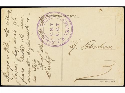 ✉ ESPAÑA. Tarjeta Postal de la fábrica de bicicletas Lazaro 