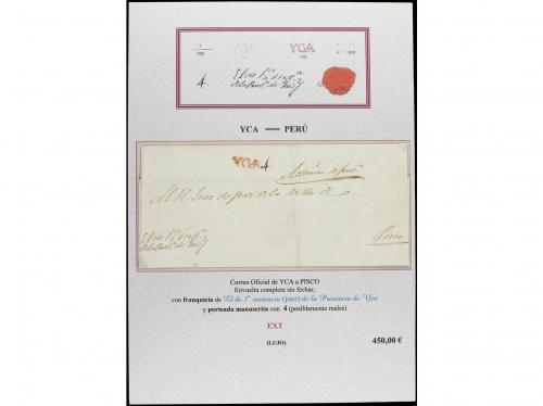 ✉ PERU. 1800-40. Conjunto de cartas con diversas marcas Cuzc