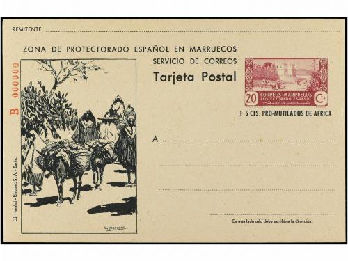 ✉ MARRUECOS. Ed. 76/111M. 20 cts. + 5 cts. lila sello impres