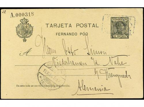 ✉ COLONIAS ESPAÑOLAS: FERNANDO POO. Ed. 21. 1908. SANTA ISAB