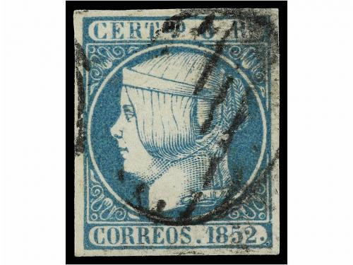° ESPAÑA. Ed. 16. 6 reales azul, grandes márgenes y fino mat
