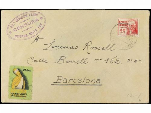 ✉ ESPAÑA GUERRA CIVIL. (1937 CA.). MONTFLORITE (Huesca) a BA