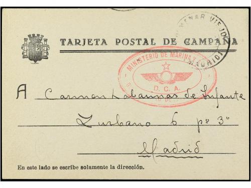 ✉ ESPAÑA GUERRA CIVIL. 1937. COLMENAR VIEJO a MADRID. Tarjet
