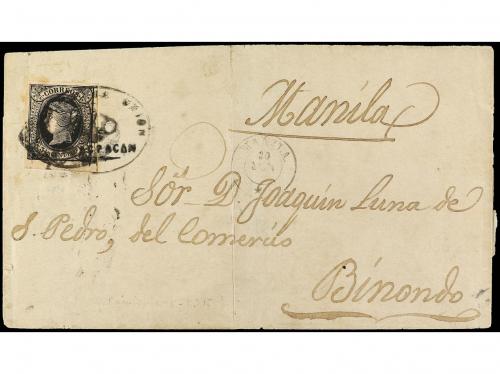 ✉ FILIPINAS. Ed. 17. 1867. NAMACPACÁN a BINONDO. 3 1/8 cto. 