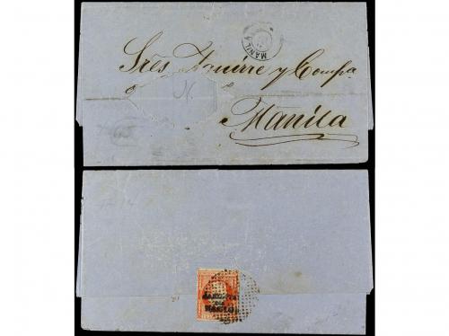✉ FILIPINAS. Ed. 20H. 1873. DÁET (Camarines) a MANILA. Carta