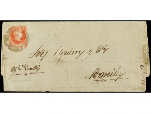 ✉ FILIPINAS. Ed. 7. 1859. LINGAYEN a MANILA. Carta completa 