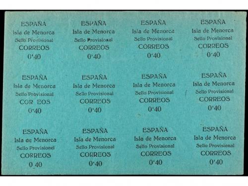 ** ESPAÑA E. LOCALES PATRIOTICAS: MENORCA. Ed. 1/2 (12). 0,4