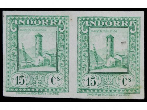(*) ANDORRA. Ed. 18ccs. 15 cts. verde amarillo, COLOR CAMBIA