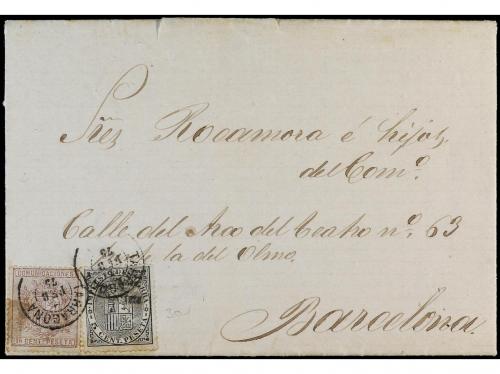 ✉ ESPAÑA. Ed. 172A. 1875 (9 febrero). Carta de TARRAGONA a B