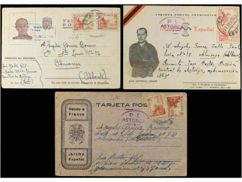 ✉ ESPAÑA GUERRA CIVIL. 1940-42. Tres tarjetas circuladas des
