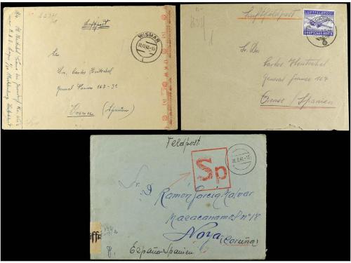 ESPAÑA GUERRA CIVIL. 1942. DIVISIÓN AZUL. 3 cartas circulada