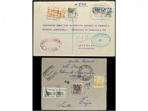 ✉ ESPAÑA GUERRA CIVIL. 1938. DOS cartas desde TAFALLA y GRAN
