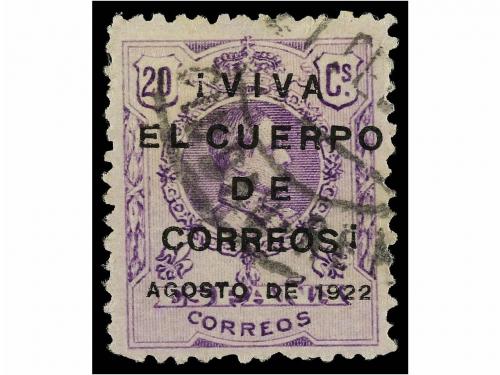 ESPAÑA. 1922. HUELGA DE CORREOS. 8 sellos con habilitación V
