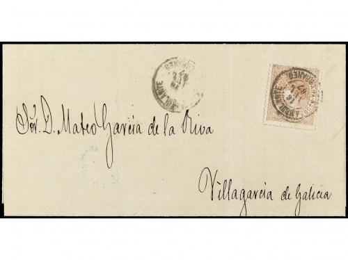 ✉ ESPAÑA. Ed. 96. 1867. SOBRESCRITO de VALENCIA a VILLAGARCÍ
