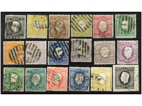 ° PORTUGAL. 1866-1900. DOS fichas con diferentes sellos, alg