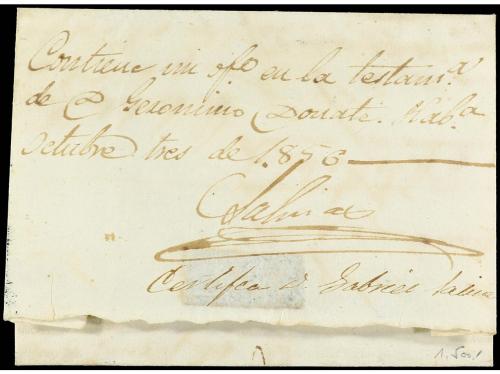 ✉ CUBA. Ant. 1 (3). 1856. HABANA a JARRIEO. Carta certifica