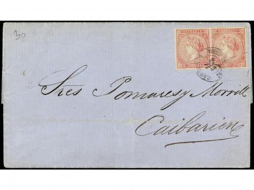 ✉ CUBA. Ed. 23. 1869. CARDENAS a CAIBARIEN. 5 cents. rosa (2