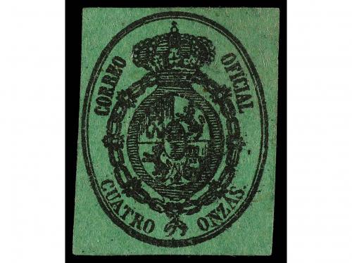 (*) CUBA. Ed. 8R. 4 onzas negro s. verde LITOGRAFIADO DE LA 