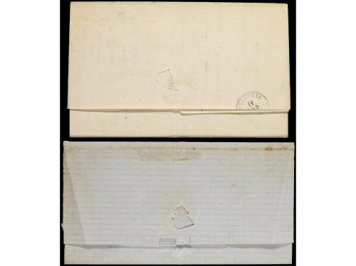 ✉ CUBA. Ant. 7 (2). 1860-62. Dos cartas circuladas desde TRI