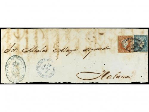 ✉ CUBA. Ed. 3. 1858. PINAR DEL RIO a LA HABANA. Plica Judici
