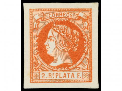 CUBA. ENSAYOS DE PLANCHA de los sellos no emitidos de 1/2 re