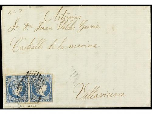 ✉ CUBA. Ant. 7A (2). 1863. HABANA a VILLAVICIOSA (España). 1
