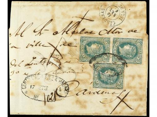 ✉ CUBA. Ant. 10 (3). 1865. HABANA a CARDENAS. Carta certifi
