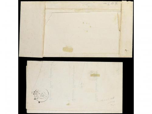 ✉ CUBA. Ant. 19. 1870. Dos cartas circuladas con la mitad de