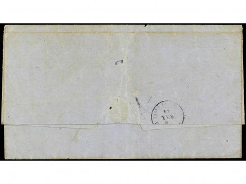 ✉ CUBA. Ant. 7F. (1860 ca.). HABANA a SAGUA. 1/2 real azul F