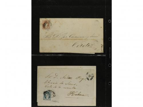 */° ✉ CUBA. EMISIÓN DE 1870. Conjunto de sellos nuevos y us