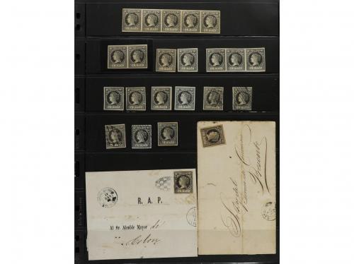 */° ✉ ESPAÑA. EMISIÓN DE 1862. Conjunto de sellos en nuevo