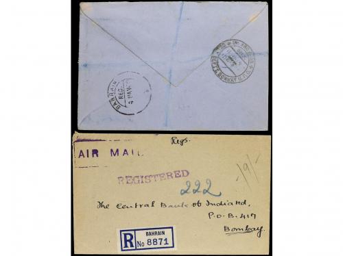 ✉ BAHRAIN. 1940-50. Conjunto de siete cartas de Bahrain y un