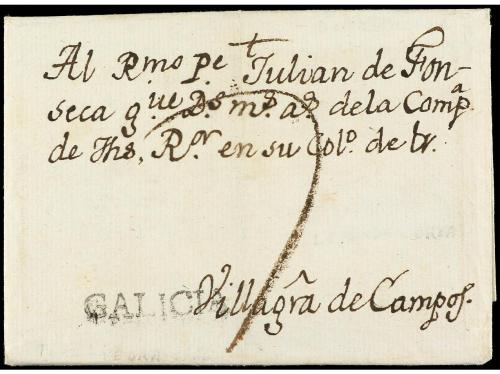 ✉ ESPAÑA: PREFILATELIA. 1766 (15 Sept.). SOBRESCRITO a VILLA