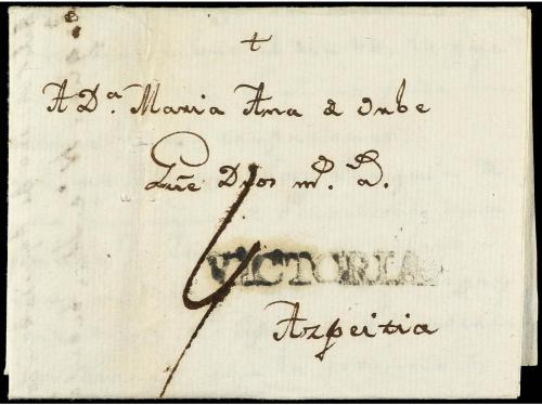 ✉ ESPAÑA: PREFILATELIA. 1798 (22 Julio). Sobrescrito a AZPEI