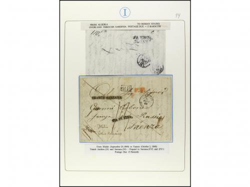 ✉ ARGELIA. 1848-53. Dos cartas desde BLIDAH y ORAN dirigidas