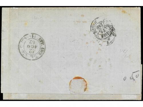✉ ITALIA. Sa. 2. 1862. MILÁN a CONSTANTINE (Argelia). Circul