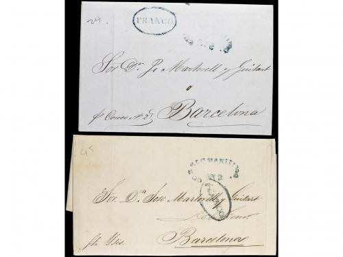✉ CUBA. 1841-46. Conjunto de 11 cartas de una misma correspo