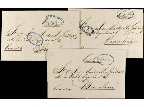 ✉ CUBA. 1841-46. Conjunto de 11 cartas de una misma correspo