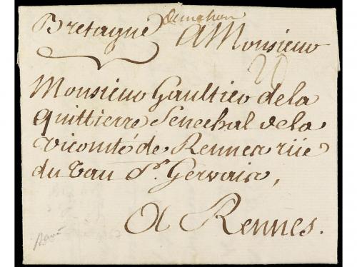 ✉ FRANCIA. 1761 (30 Junio). OCUPACIÓN FRANCESA DE LA ISLA DE