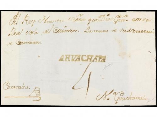 ✉ SALVADOR. (1810 CA.). FRONTAL. AHUACHAPAN a NUEVA GUATEMAL