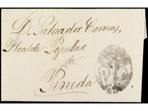 ✉ ESPAÑA: PREFILATELIA. 1870. TORDERA a PINEDA. Carta comple