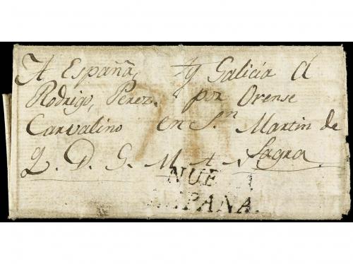 ✉ MEXICO. 1819. ORIZAYA a S. MARTIN DE SAGRA (Galicia). Marc