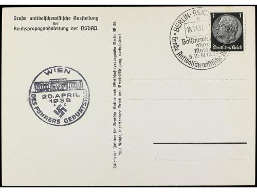 ✉ ESPAÑA GUERRA CIVIL. 1937. Tarjeta Postal ilustrada aleman