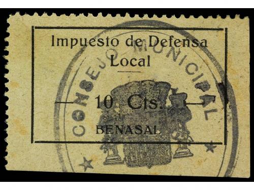 ESPAÑA GUERRA CIVIL. BENASAL. Impuesto de Defensa Local. 10 