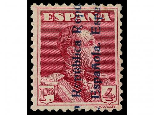 * ESPAÑA. Ed. 602A. 1931. 4 pts. carmín violeta con habilita