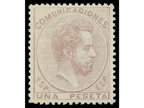 ** ESPAÑA. Ed. 127. 1 peseta lila. PIEZA DE LUJO. Cat. 155&euro;.