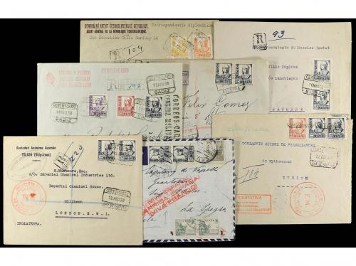 ✉ ESPAÑA. 1937-39. CID e ISABEL. Conjunto de 31 cartas certi