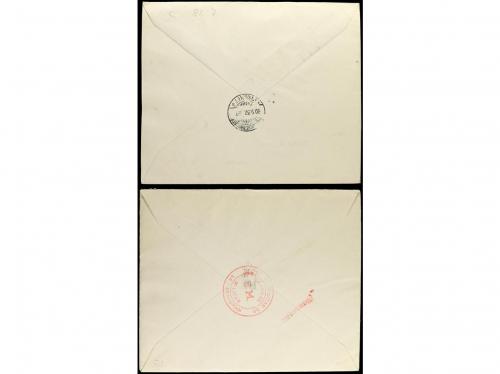✉ ESPAÑA. Ed. 836/37. 1937. HB en cartas circuladas a ALEMAN