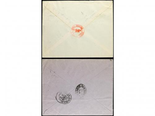 ✉ ESPAÑA. Ed. 947. 1949-54. Dos cartas circuladas con el sel